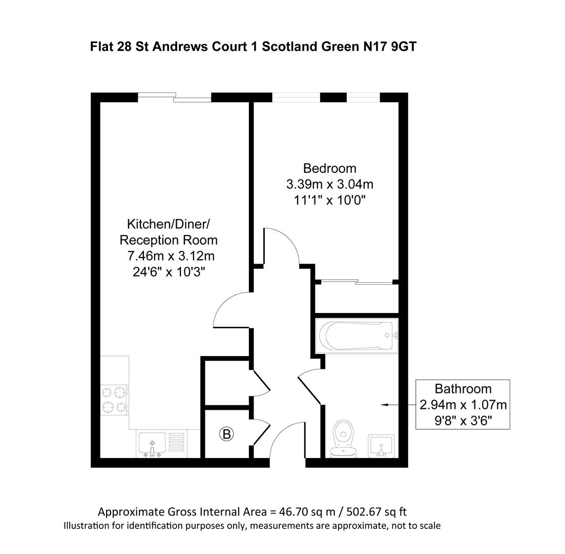 1 bedroom Flat for rent